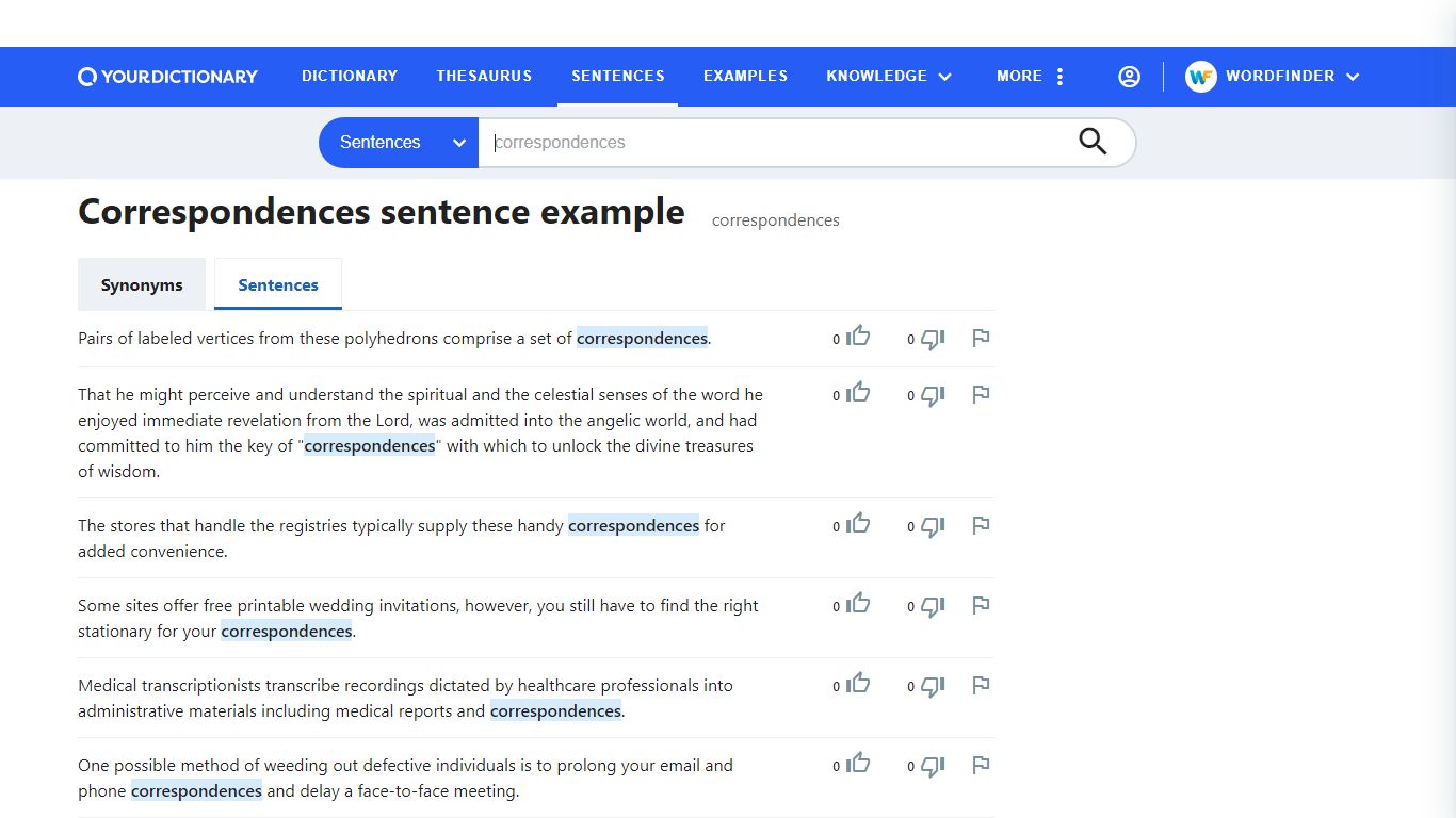 Use correspondences in a sentence | The best 16 correspondences ...